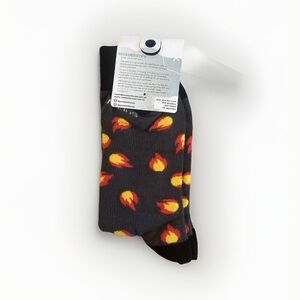 NWT Gray and Black Sockanthropy Men’s / Unisex Bamboo Socks with Flame Design